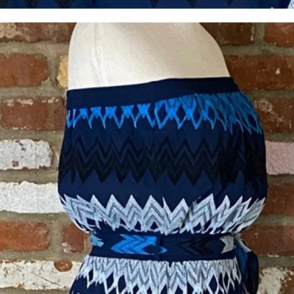 Ramy Brook Sylvia Strapless Chevron Printed Maxi Dress NWT Size Medium - Picture 3 of 6